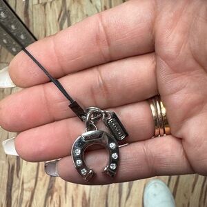 Coach Silver Horseshoe Charm with Crystals